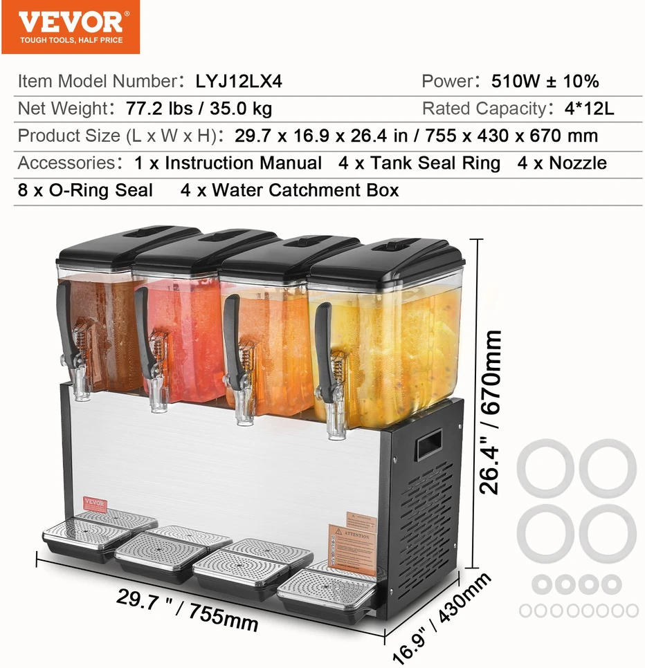 Gėrimų dispenseris 510 W talpa 12 l