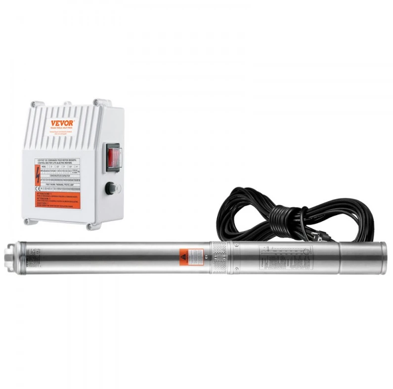 Giliavandenis siurblys. 1500W (60Hz). 9.8 m³/h. 108 m kėlimo aukštis. 19.4 m laidas. su valdymo dėžute