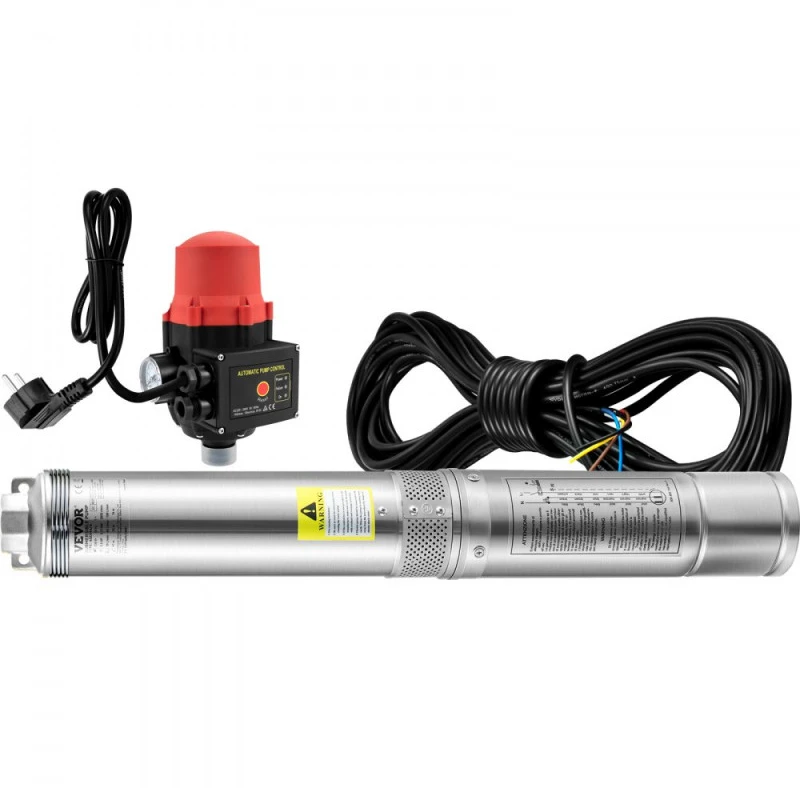 Giliavandenis siurblys su slėgio jungikliu 550W 50 l/min 89 m kėlimo aukštis 20 m laidas skersmuo 82 mm