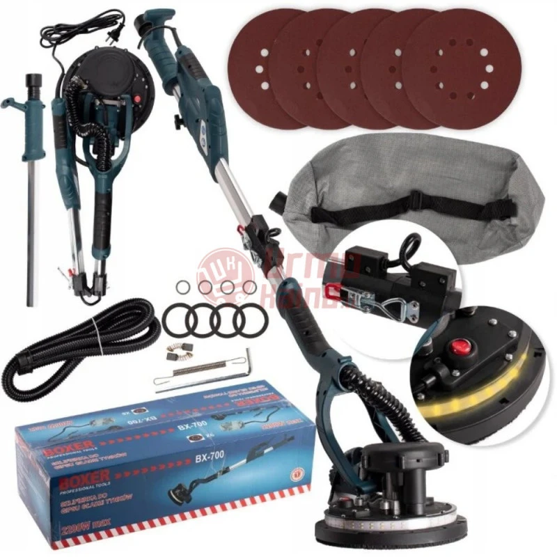 Gipso glaisto šlifuoklis (žirafa) BOXER BX700 2200W 230V