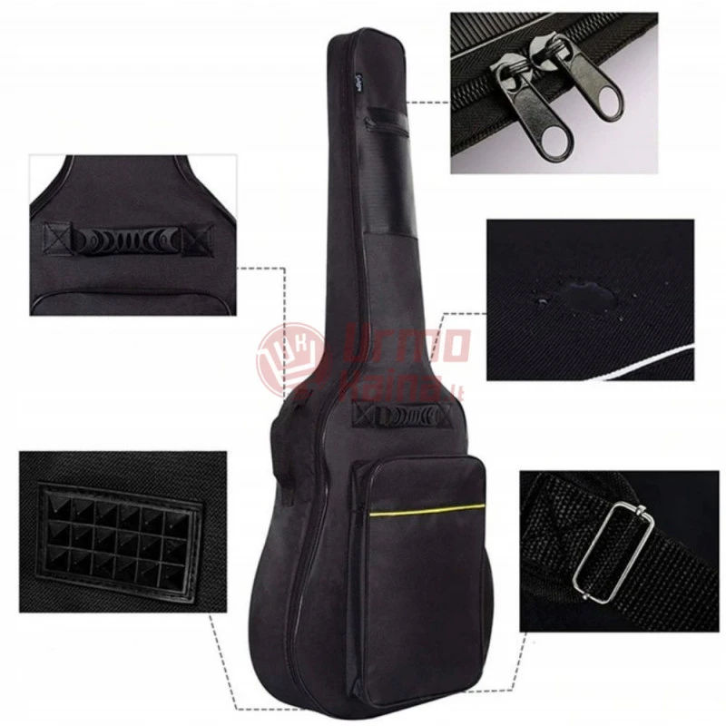 Gitaros dėklas MT juodas 107x44x12 cm