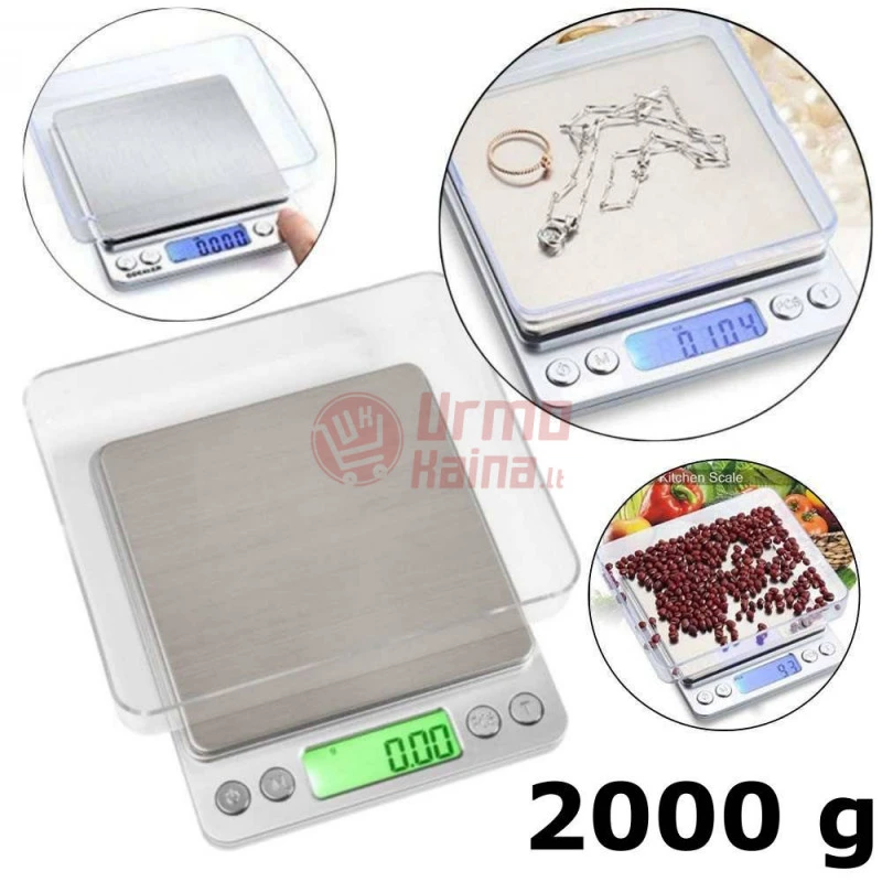 Virtuvinės svarstyklės Graminės juvelyrinės svarstyklės 2103 2000-01g