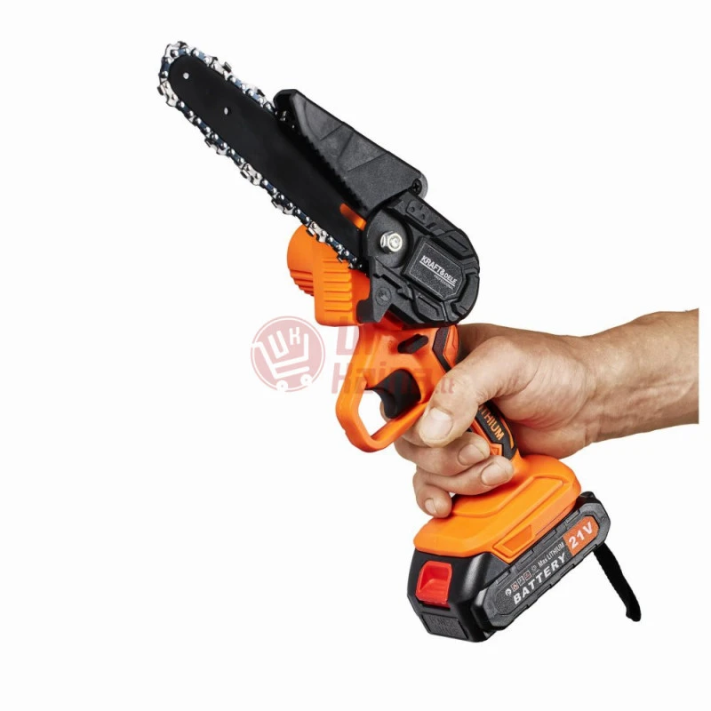 Grandininis pjūklas Akumuliatorinis grandininis genėjimo pjūklas KRAFT&DELE KD10626 + kroviklis ir 2 akumuliatoriai 6"