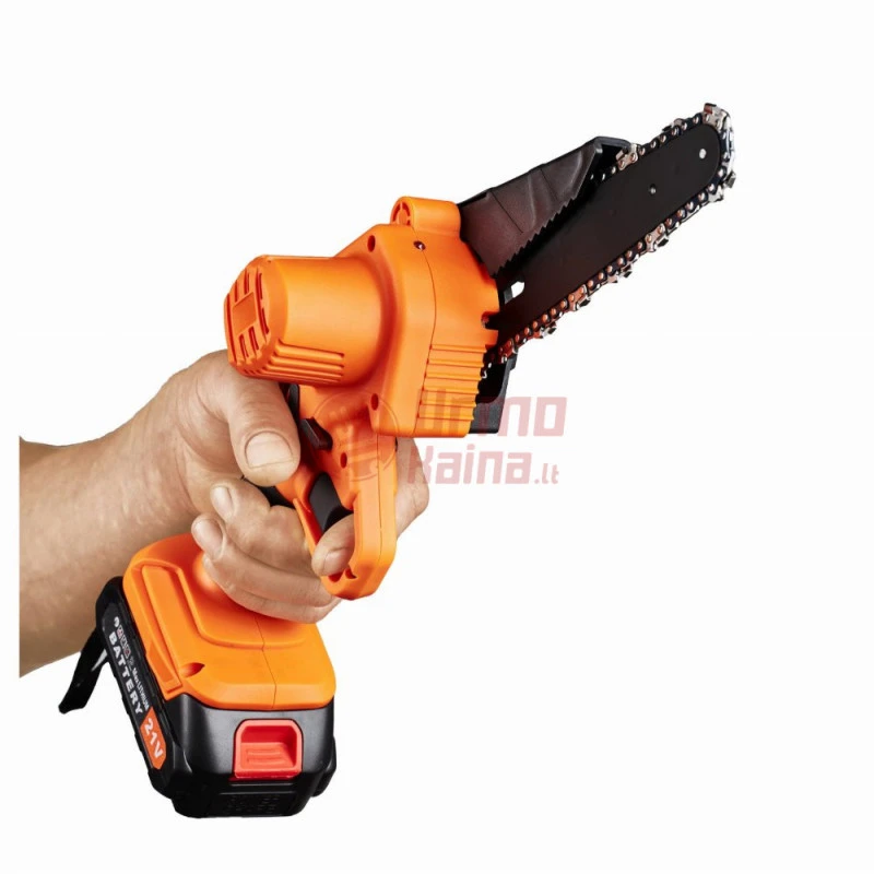 Grandininis pjūklas Akumuliatorinis grandininis genėjimo pjūklas KRAFT&DELE KD10626 + kroviklis ir 2 akumuliatoriai 6"