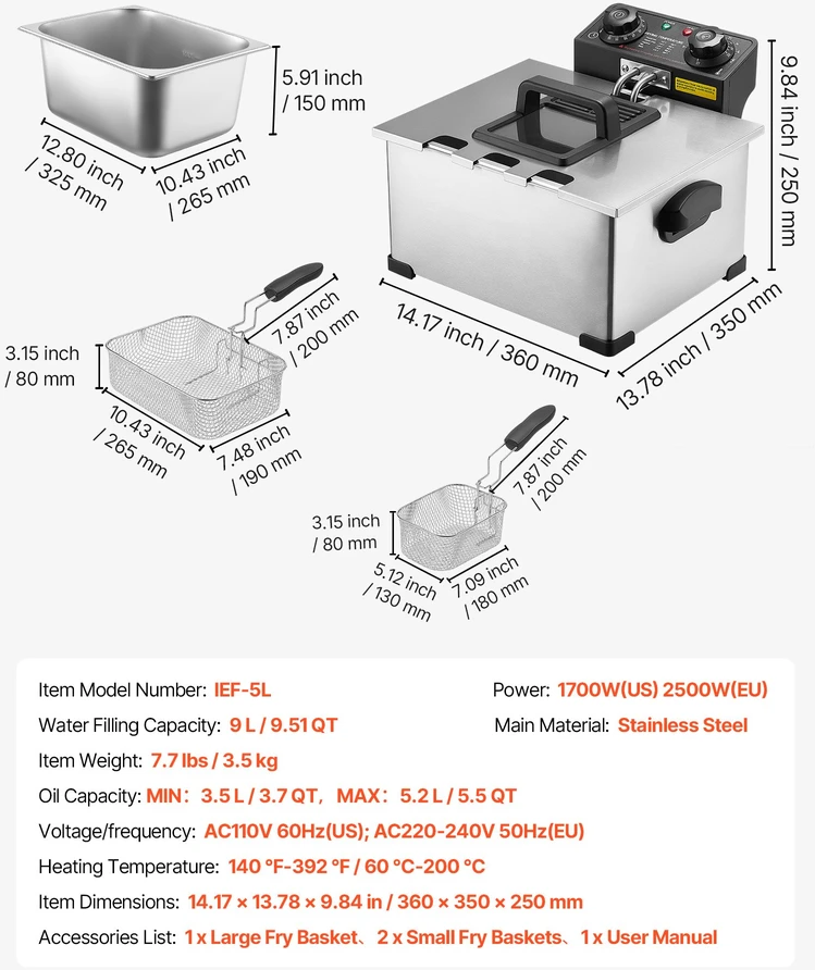 Gruzdintuvė 2500 W talpa 5.2 l