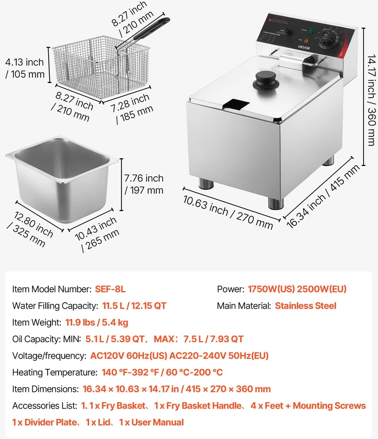 Gruzdintuvė 2500 W talpa 7.5 l