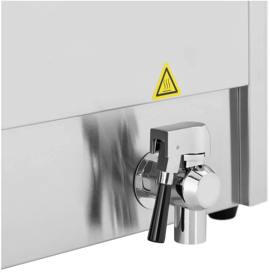 Gruzdintuvė Dviguba elektrinė gruzdintuvė su kranais ir termostatu 2x8L pilka