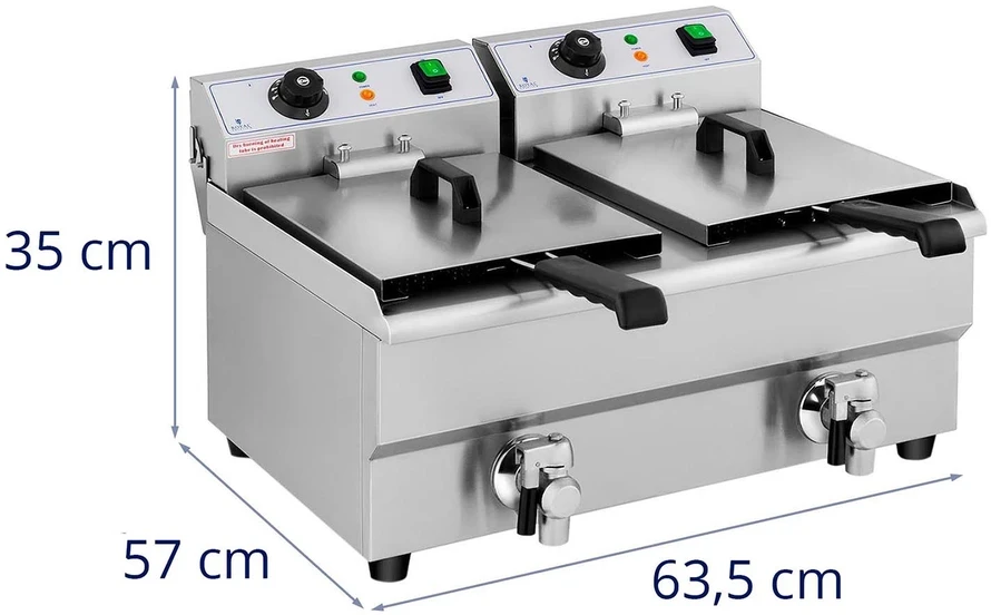 Gruzdintuvė Elektrinė dviguba gastronominė gruzdintuvė 20 L