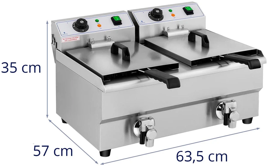 Gruzdintuvė Elektrinė dviguba gastronominė gruzdintuvė, 20 L