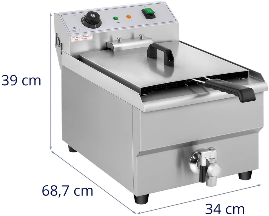 Gruzdintuvė Elektrinė gastronominė gruzdintuvė su kranu, 16 L