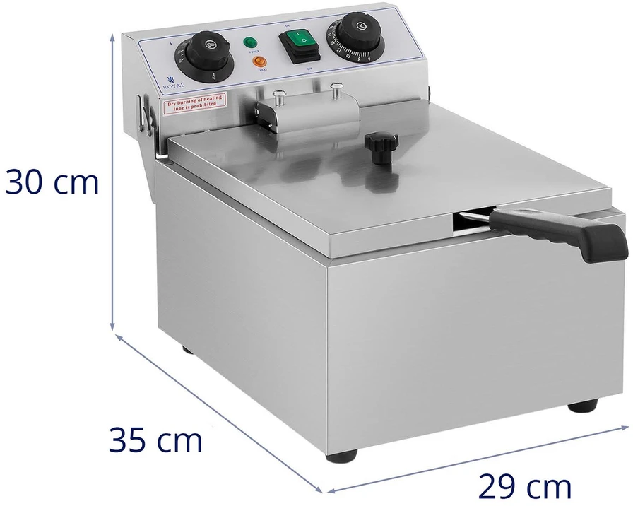 Gruzdintuvė Elektrinė gastronominė gruzdintuvė 230 V 3200W 10 L nerūdijantis plienas