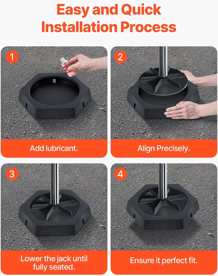 Guminės atraminės pagalvėlės priekabai 4 vnt.. kiekvienos galia 2.3 t. plotas 254 mm