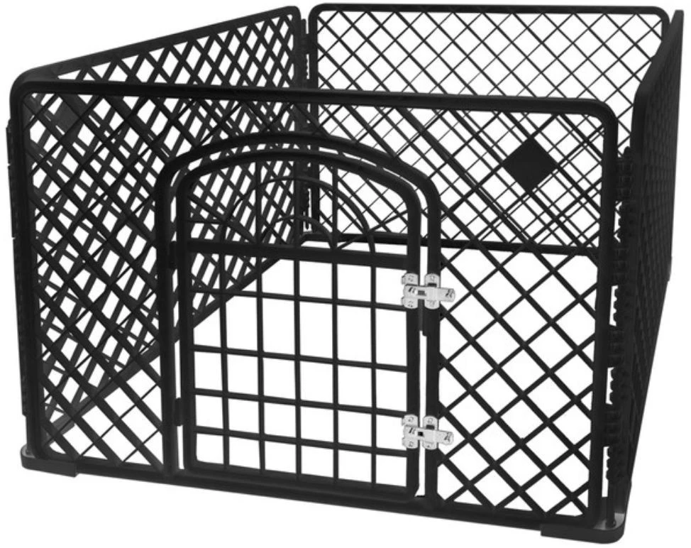 Gyvūnų aptvaras su durimis BERIMAX 4WN-6QK 90x90x60 cm