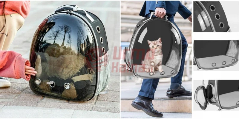 Gyvūnų transportavimo kuprinė, juoda PET1