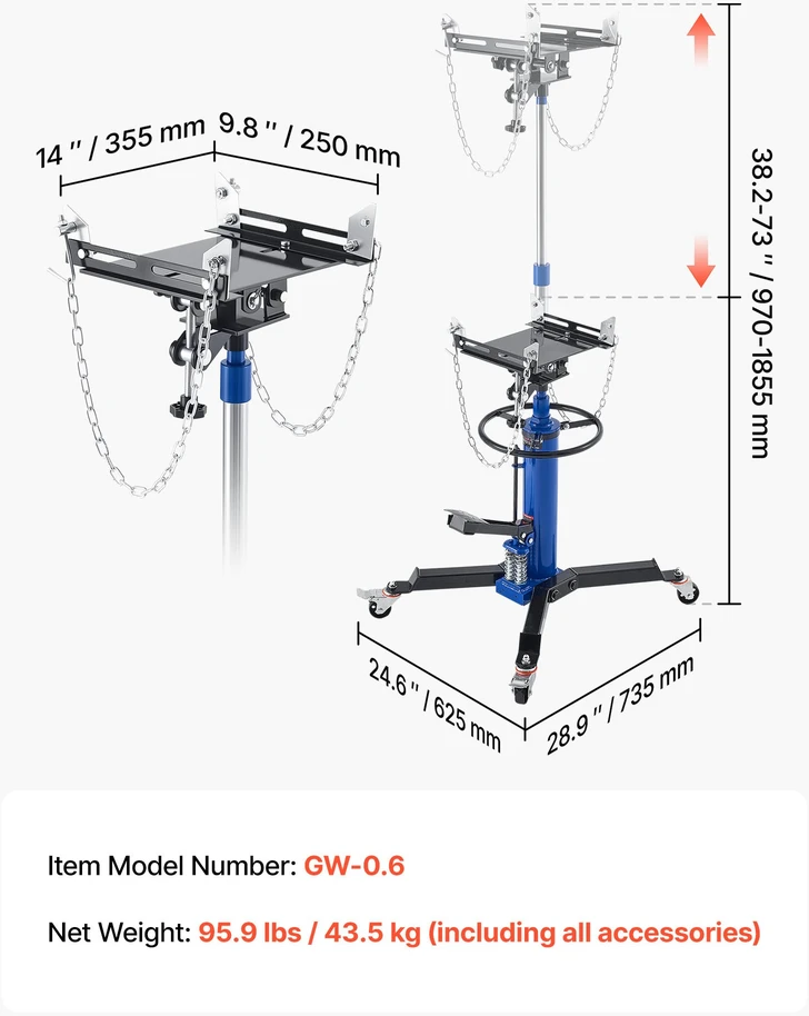 Hidraulinis keltuvas su pedalu apkrova 600 kg dviguba teleskopinė pavara aukštis 880-1760 mm