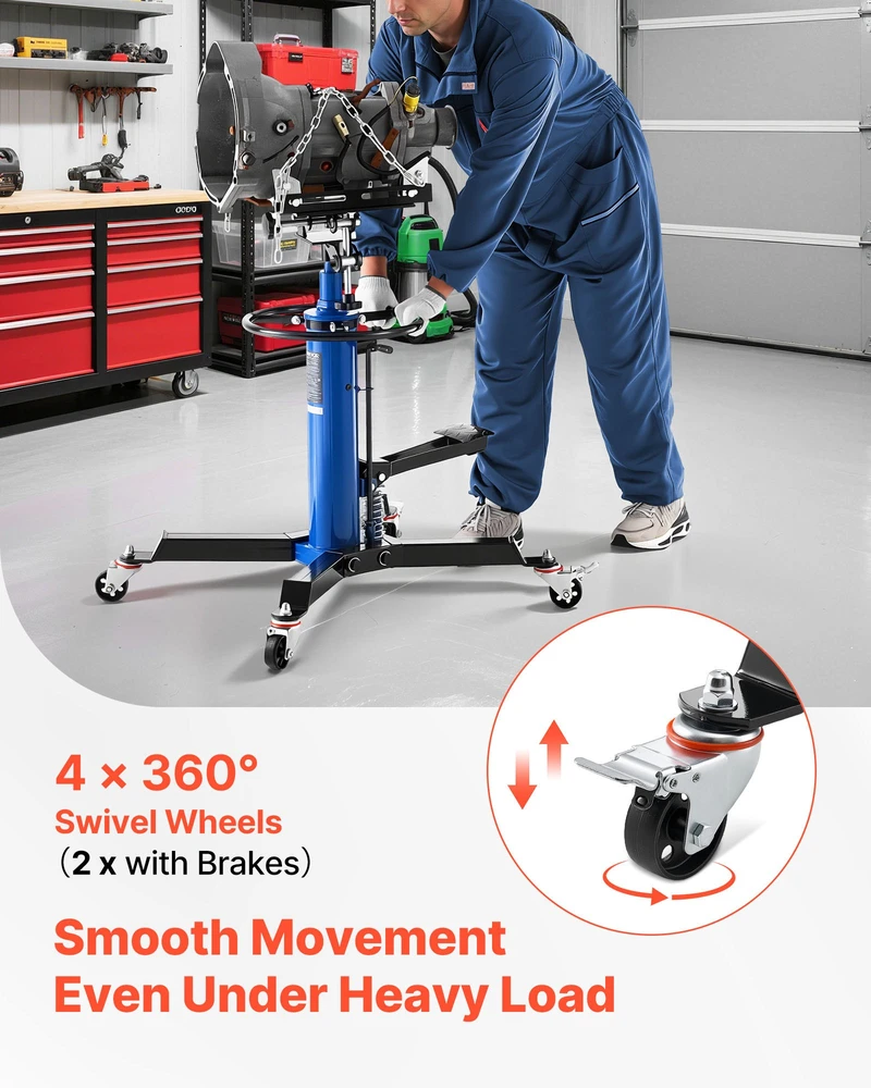 Hidraulinis keltuvas su pedalu apkrova 750 kg aukštis 880-1760 mm