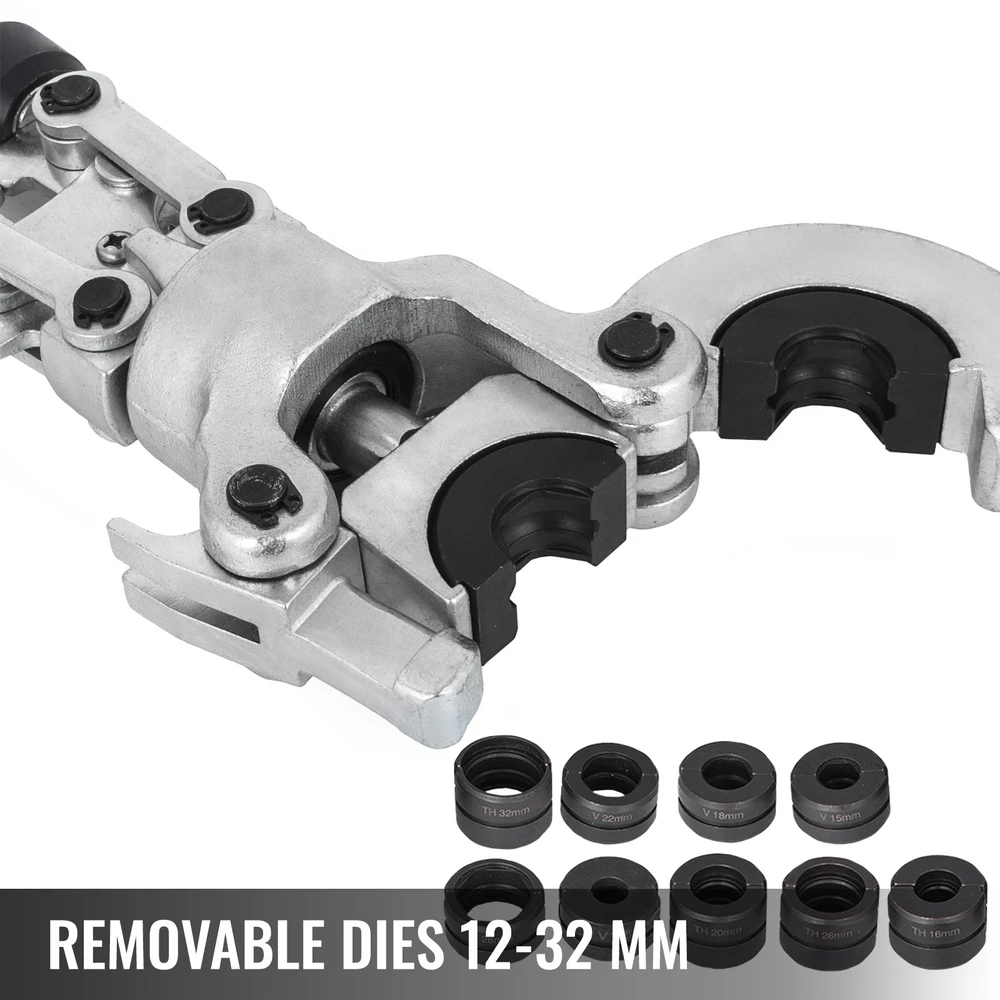 Hidraulinis vamzdžių presavimo įrankis PEX/PE-X vamzdžiams žandai TH16-32/V12-28 mm
