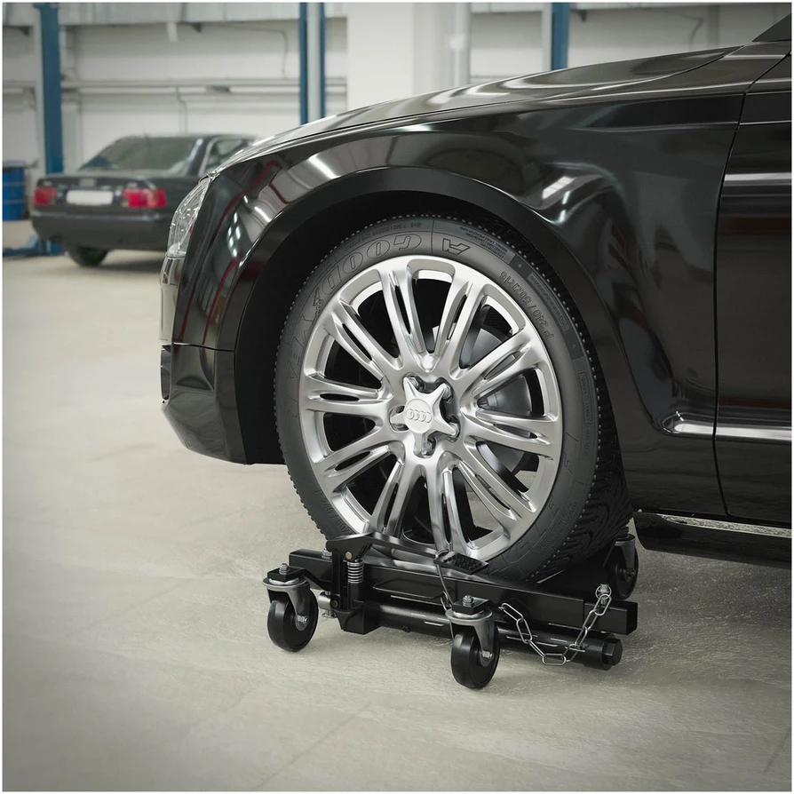 Hidraulinis vežimėlis automobilių transportavimui 2 vnt. juoda