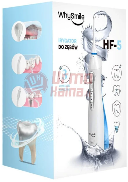 Įkraunamas nešiojamas irigatorius HF-5 + 4 antgaliai