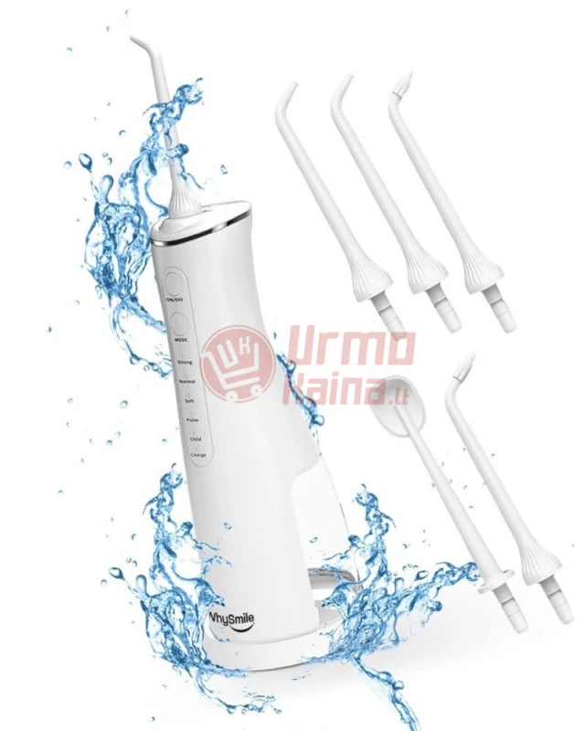 Įkraunamas nešiojamas irigatorius WF109 + 5 antgaliai