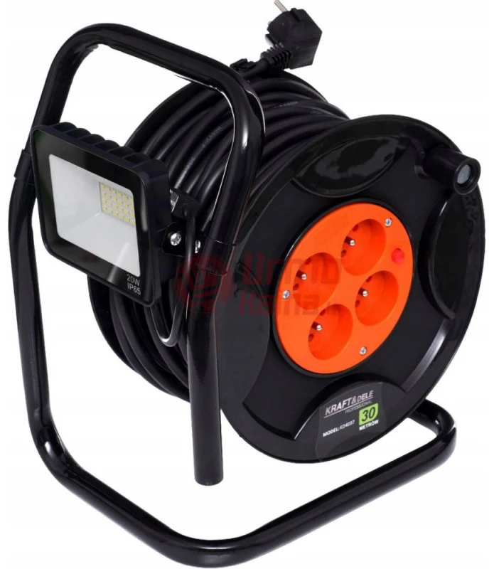 Ilgintuvas su plastikine rite 30 m + 20w LED šviestuvas KRAFT&DELE KD3127