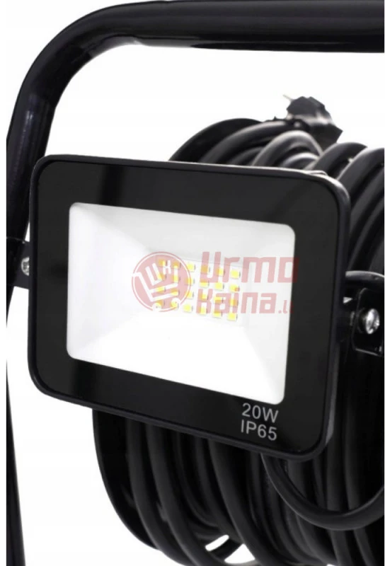 Ilgintuvas su plastikine rite 30 m + 20w LED šviestuvas KRAFT&DELE KD3127