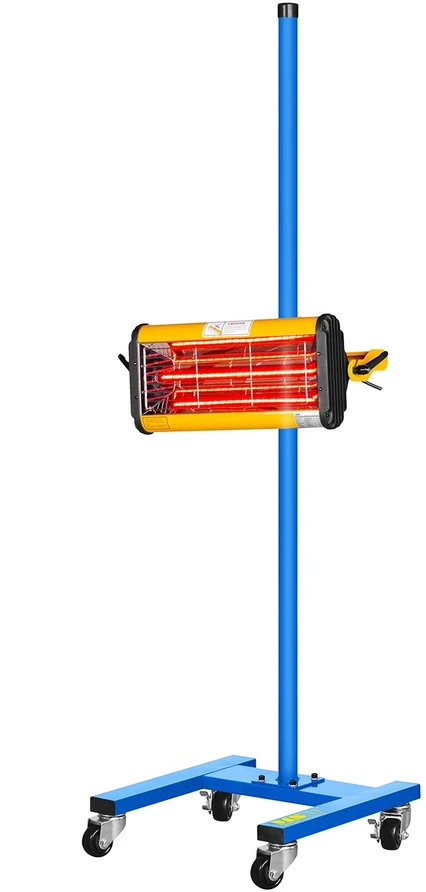 Infraraudonųjų spindulių šildytuvas dažų džiovinimui ant stovo 1100W
