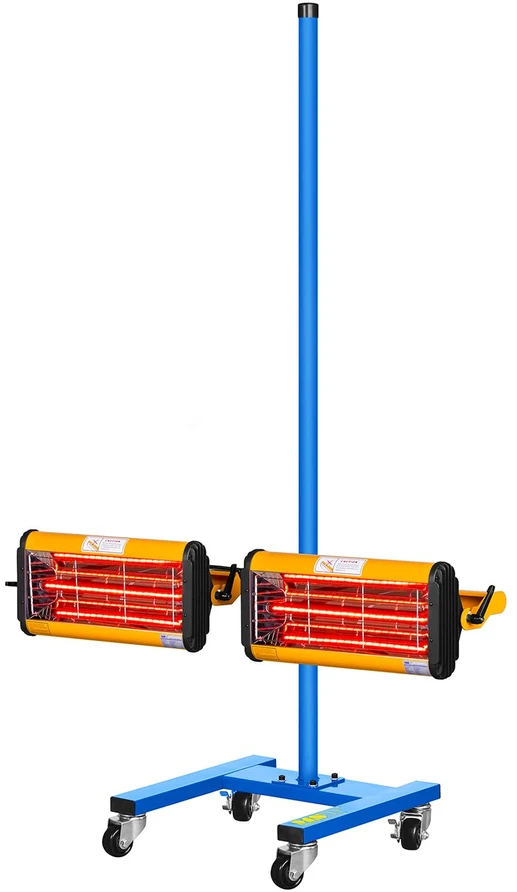 Infraraudonųjų spindulių šildytuvas dažų džiovinimui ant stovo 2200W