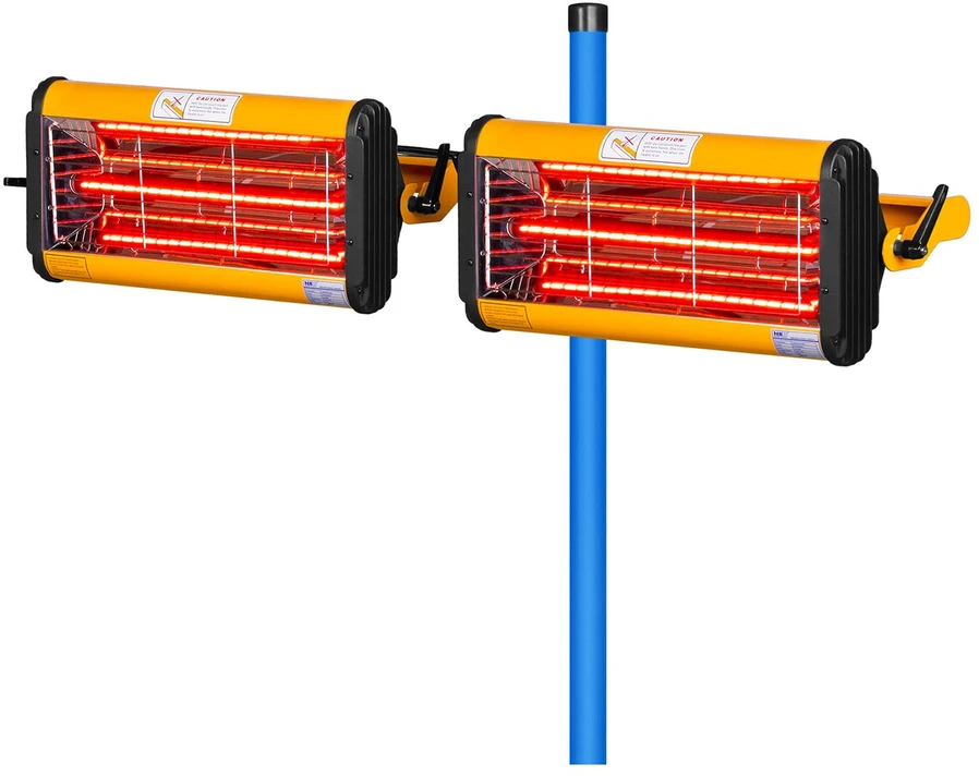 Infraraudonųjų spindulių šildytuvas dažų džiovinimui ant stovo 2200W
