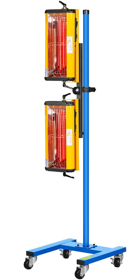 Infraraudonųjų spindulių šildytuvas dažų džiovinimui ant stovo 2200W