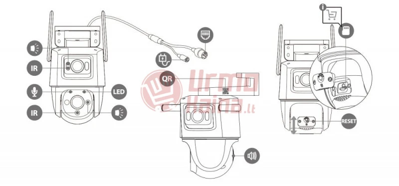 IP stebėjimo kamera IMOU Dvigubas WiFi Cruiser Dual 10MP