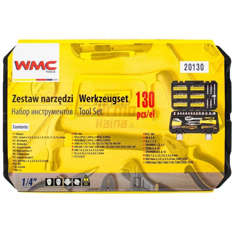 Įrankių komplektas PH 130 dalių