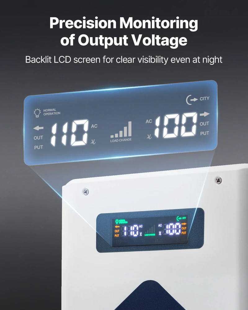 Įtampos keitiklis-transformatorius 2000 VA. 220 V į 110 V. su USB išvestimi