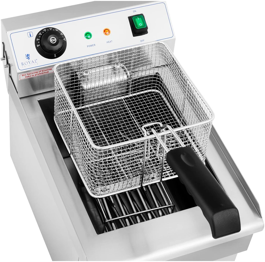 Karšto oro gruzdintuvė Elektrinė reguliuojama gruzdintuvė su išleidimo kranu 230 V 3200 W 13 l