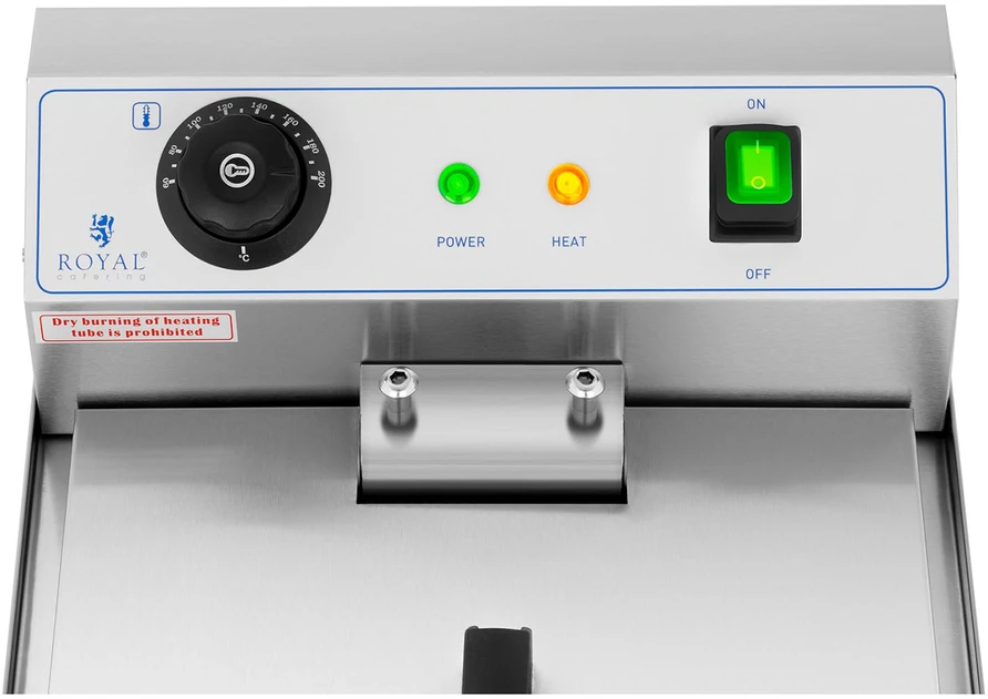 Karšto oro gruzdintuvė Elektrinė reguliuojama gruzdintuvė su išleidimo kranu 230 V 3200 W 13 l