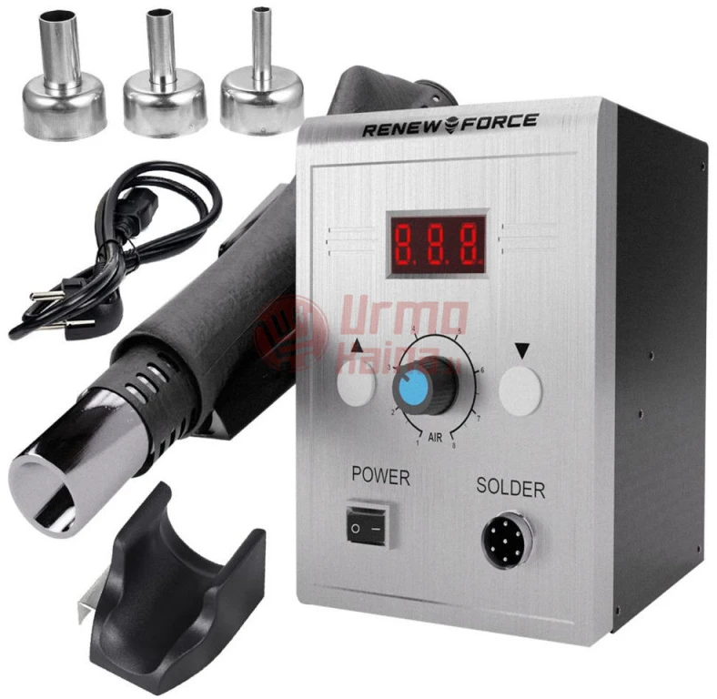 Karšto oro litavimo stotelė 100-500°C 700W IRON 858D