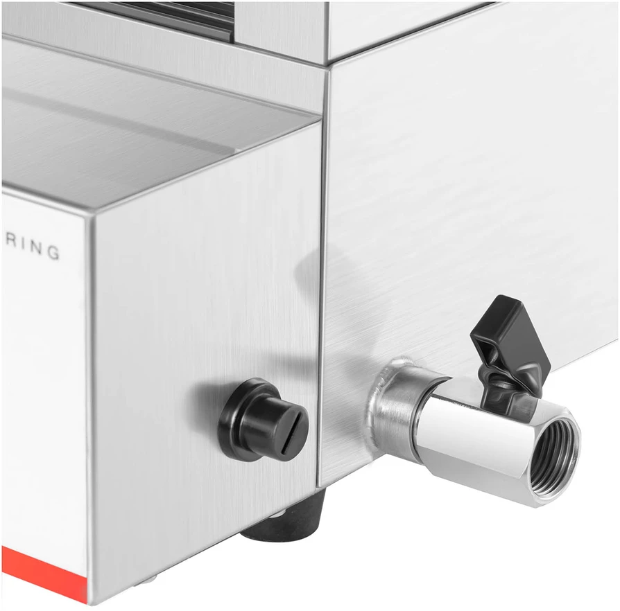 Karštų dešrainių šildytuvas su vitrina 2400 W 30-110°C