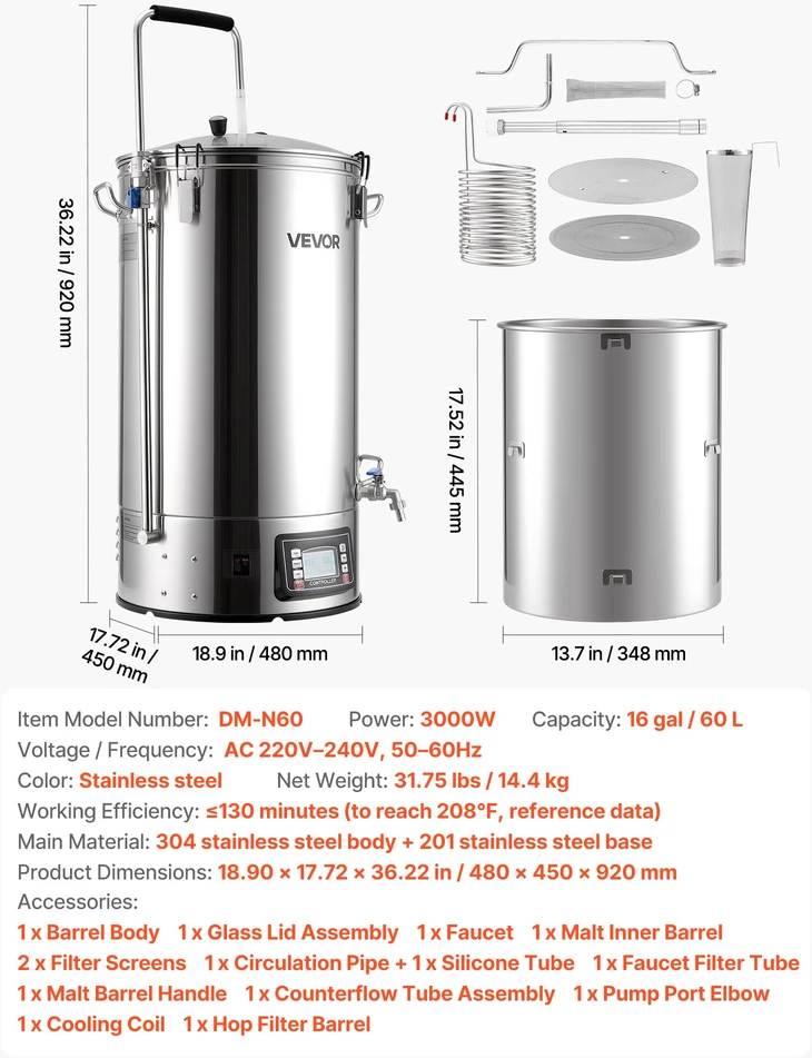 Keptuvė / puodas talpa 60 l