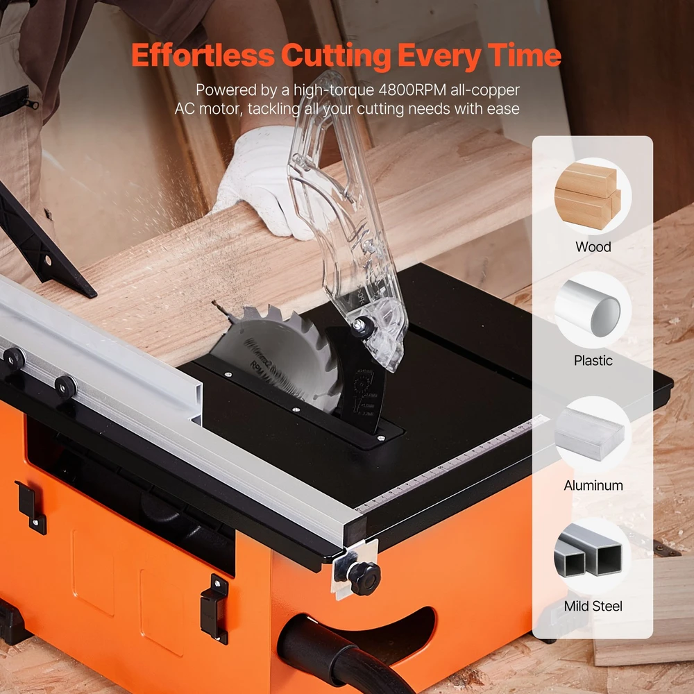 Kompaktiškas nešiojamas stalinis pjūklas 210 mm 1200W