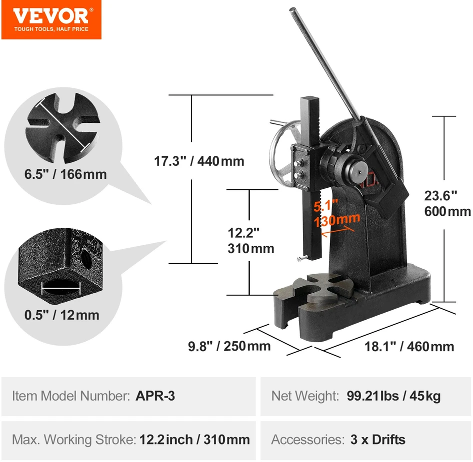 Krumpliaračio presas su spragtuku 3 t