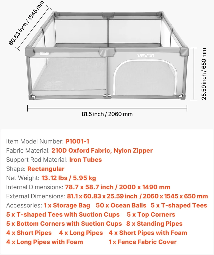 Kūdikių žaidimų aptvaras 2000x1490mm veiklos centras vidui/lauke