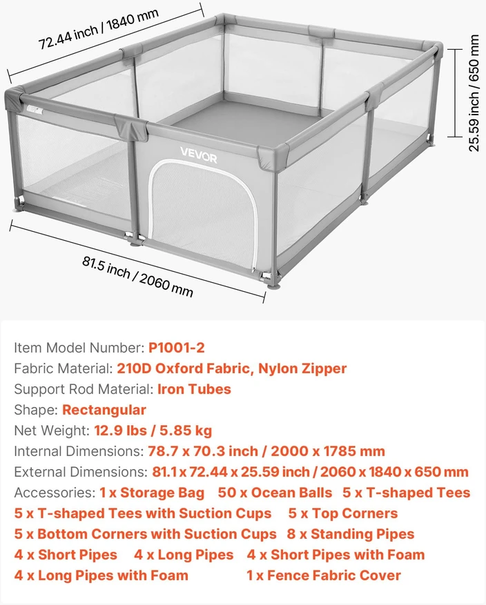 Kūdikių žaidimų aptvaras 2000x1785mm veiklos centras vidui/lauke