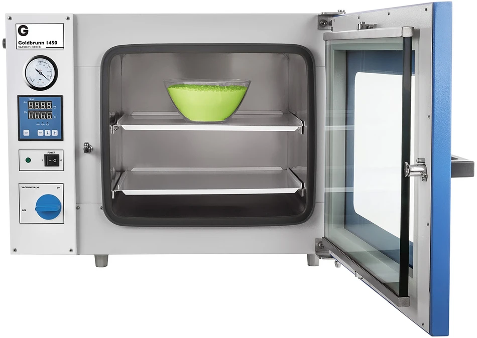 Laboratorinė vakuuminė džiovyklė Goldbrunn 1450W 50L mėlyna/pilka