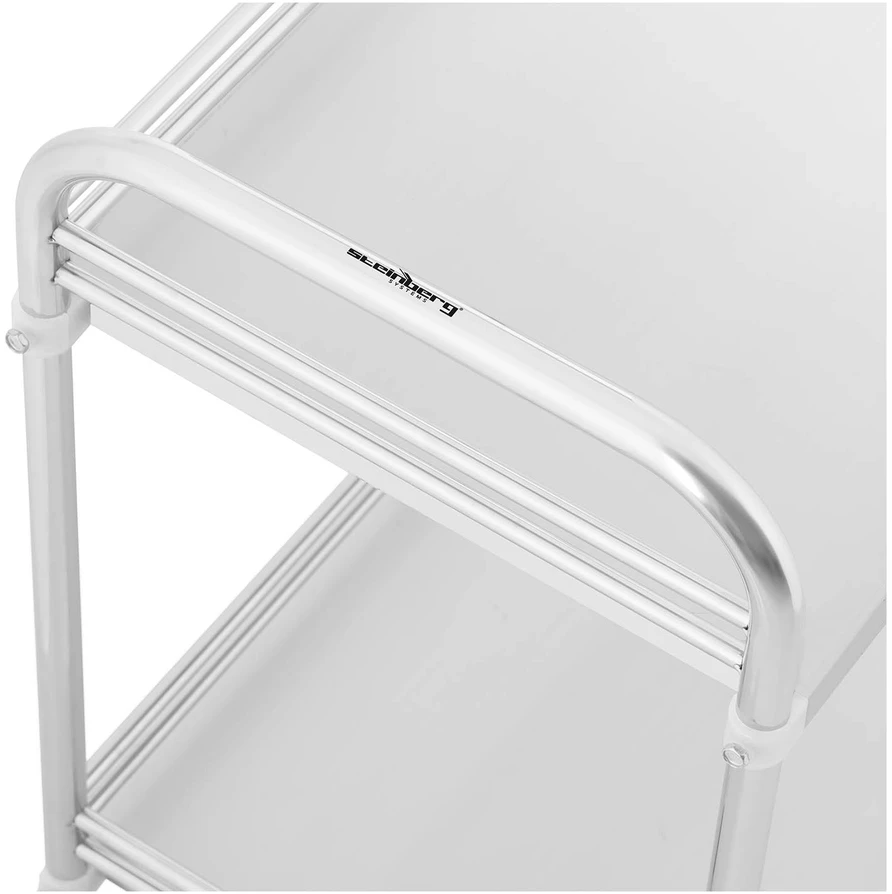 Laboratorinis kosmetinis gydymo vežimėlis pagamintas iš plieno. 2 lentynos. 73 x 44 x 86 cm. 20 kg