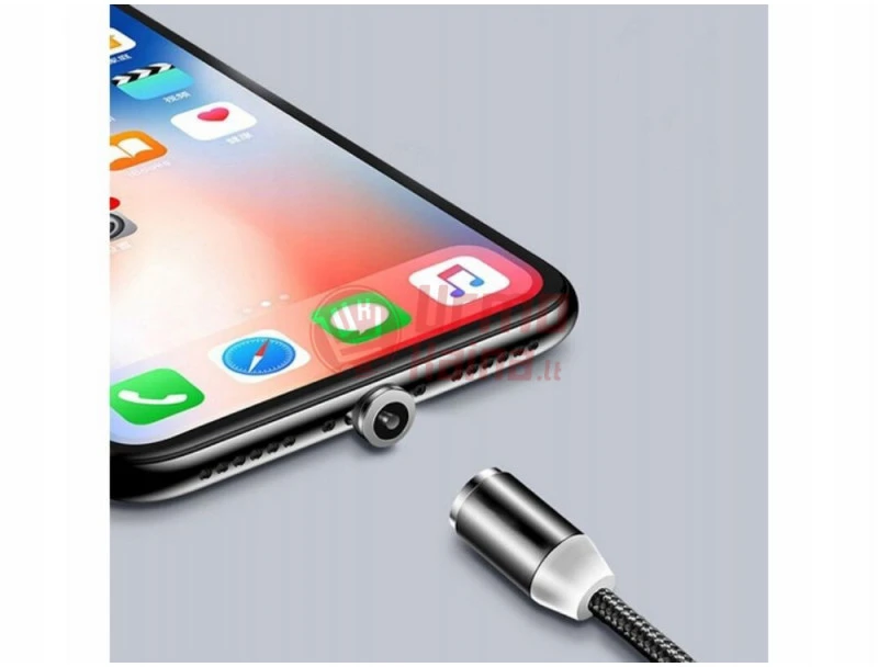 Laidas USB-A į USB-Micro/C/Lightning 1 m magnetinis 3in1