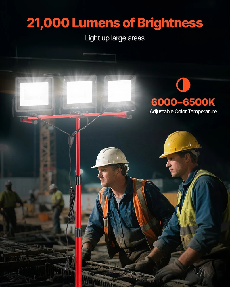 LED darbo lempa su trikoju 21000 lm nešiojama