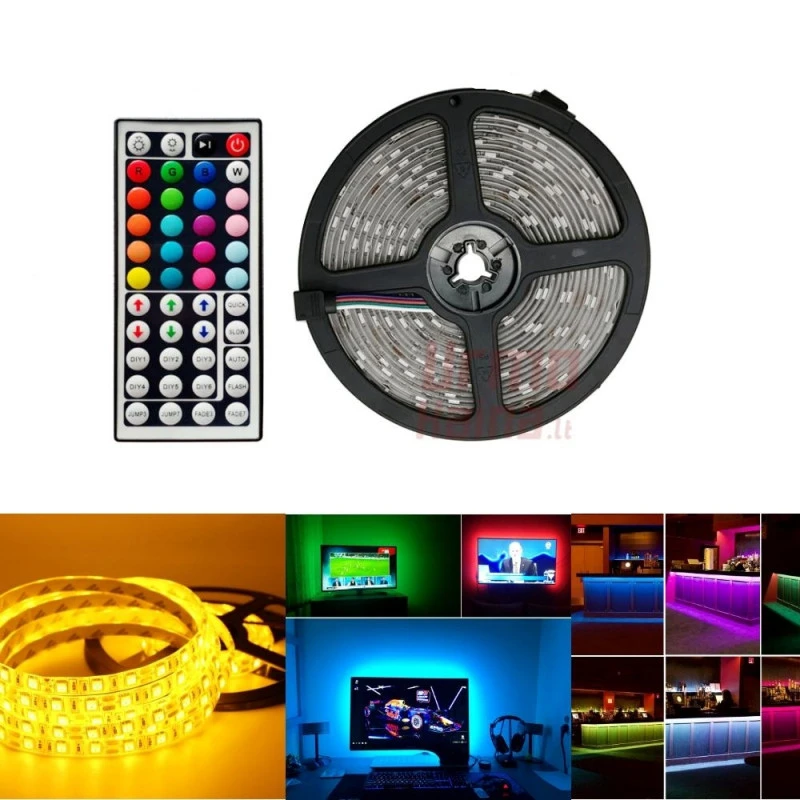 LED juostos rinkinys 5050 RGB 5 m