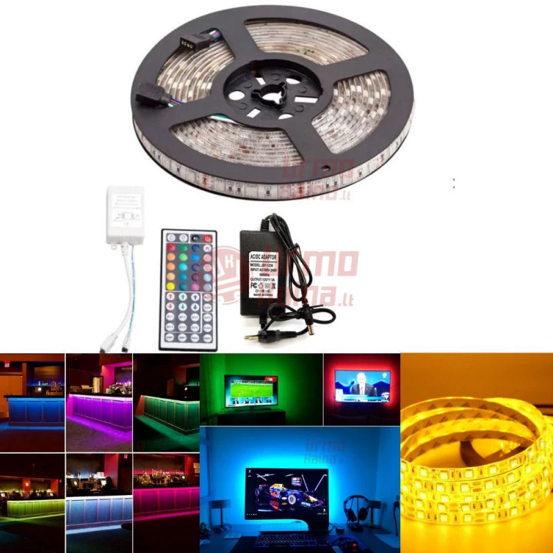 LED juostos rinkinys 5050 RGB 5 m