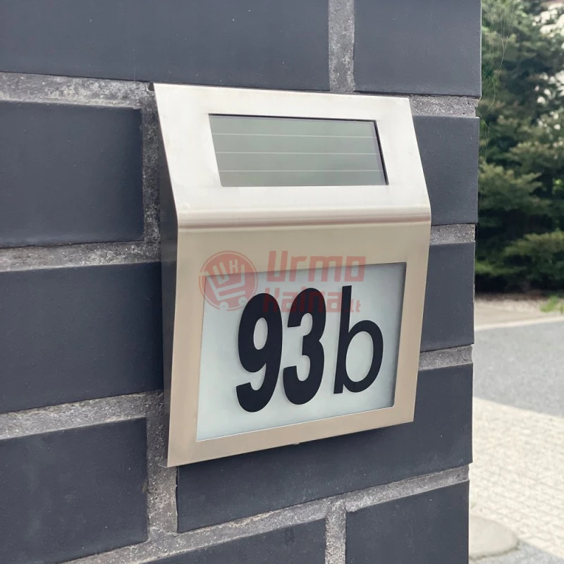 LED namo numerio lentelė su saulės baterija I357