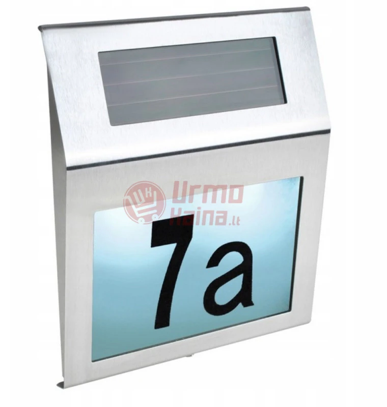 LED namo numerio lentelė su saulės baterija I357